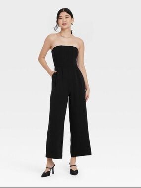 3/$18🌼 NWT a new day Black Strapless Jumpsuit